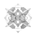 A geometric design incorporating the Pisces symbol and puzzle pieces to represent autism awareness, with a subtle nod to the client's twins tattoo design idea