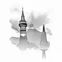  Ireland map cn tower tattoo design idea