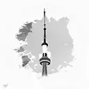  Ireland map cn tower tattoo design idea