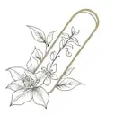 A minimalist tattoo of a prescription pill capsule split open to reveal a blooming flower inside, representing the healing power of medicine. tattoo design idea