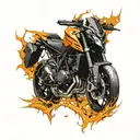 KTM superduke 1290 R Giger Alien tattoo design idea