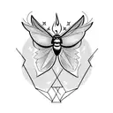 cute dark moth with burning candle tattoo design idea