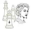 madonna singer queen chess pieces tattoo design idea