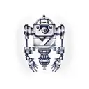 robot arm tattoo design idea