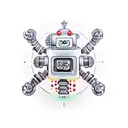 robot arm tattoo design idea