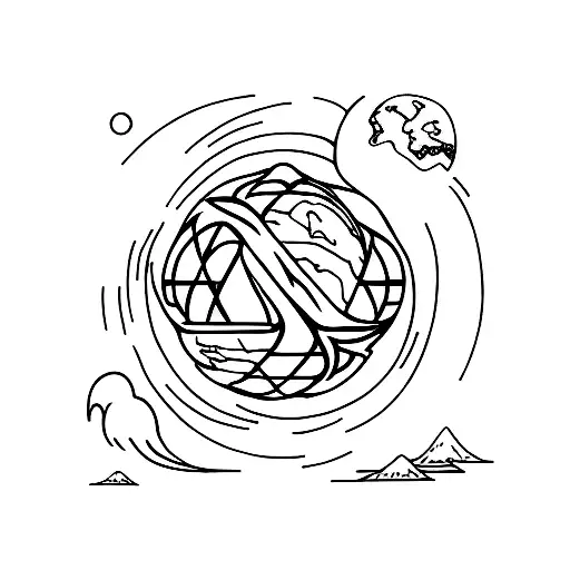5 elements of Earth tattoo design idea