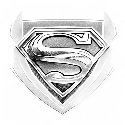 Superman emblem tattoo design idea