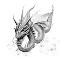 Knights with dragons  tattoo design idea