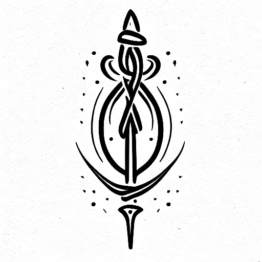 Trident tattoo design idea