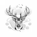 stag tattoo design idea
