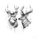 stag tattoo design idea