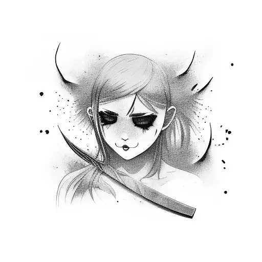 emo girl crying drawing