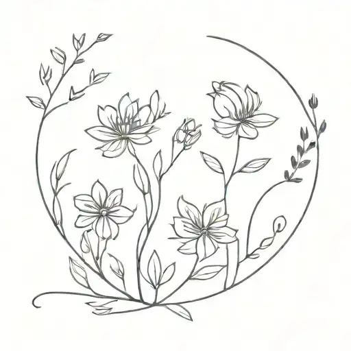 mom for son and daughter named , meadow and Mason  tattoo design idea