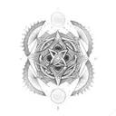 eldritch magic circle tattoo design idea