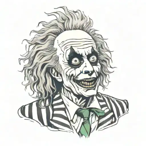 the beetlejuice tattoo design idea