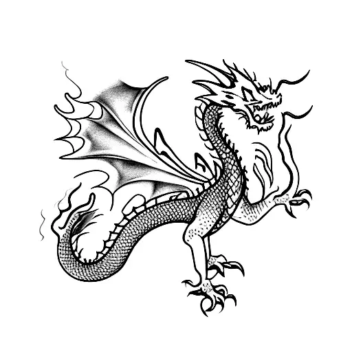 Mini Dragon tattoo design idea