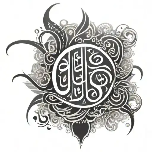 arabic calligraphy tattoo design idea
