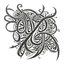 arabic calligraphy tattoo design idea