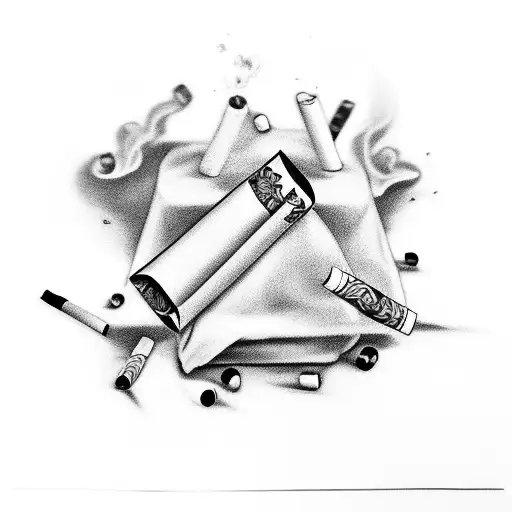 cigarettes  tattoo design idea