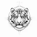 A tiger emerging from a soccer ball, representing power and agility tattoo design idea