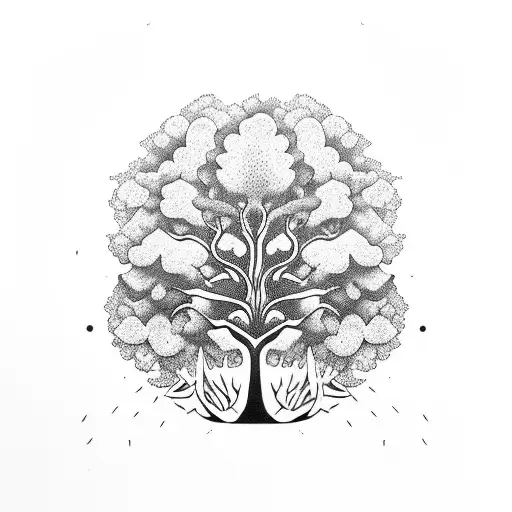 tree , peace ,life ,freedom , roots , flower tattoo design idea