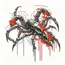 scorpion skull tattoo design idea