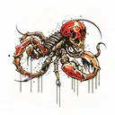 scorpion skull tattoo design idea