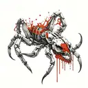 scorpion skull tattoo design idea