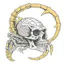skull scorpion tattoo design idea