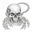skull scorpion tattoo design idea