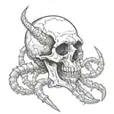 skull scorpion tattoo design idea
