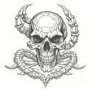 scorpion skull tattoo design idea