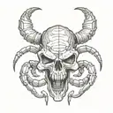scorpion skull tattoo design idea
