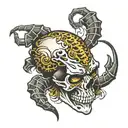 skull scorpion tattoo design idea