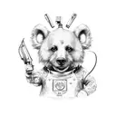 teddy chef tatoo on hands tattoo design idea