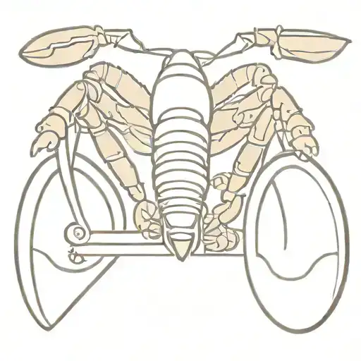 lobster on a bike tattoo design idea