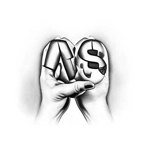 A realistic black and gray design of two hands holding maracas, with intricate details on the Cuban flag tattoo design idea