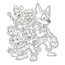 90s cartoon characters tattoo design idea