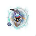 Crow  Moon  tattoo design idea