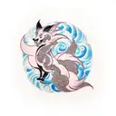 okami ninetails fox tattoo design idea