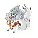 okami ninetails fox tattoo design idea