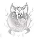 okami ninetails fox tattoo design idea