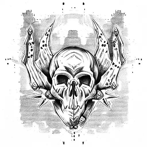 private military company skull tattoo design idea