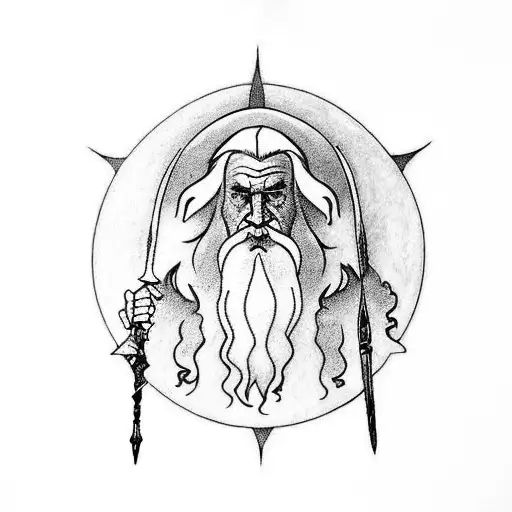 Gandalf's staff tattoo design idea