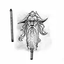 Gandalf's staff tattoo design idea