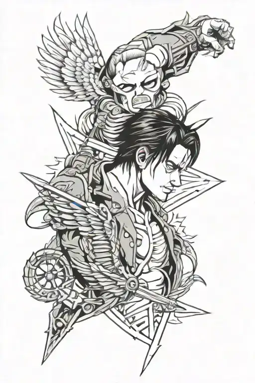 Levi attack on titan tattoo design idea
