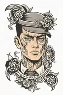 Levi ackerman face only tattoo design idea