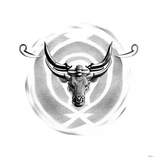 mix of Taurus and cancer zodiacs tattoo design idea