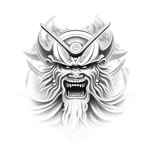 raijin samurai tattoo design idea