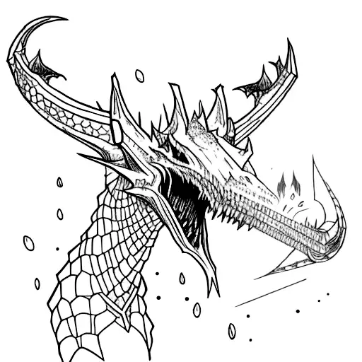 alduin skyrim tattoo design idea